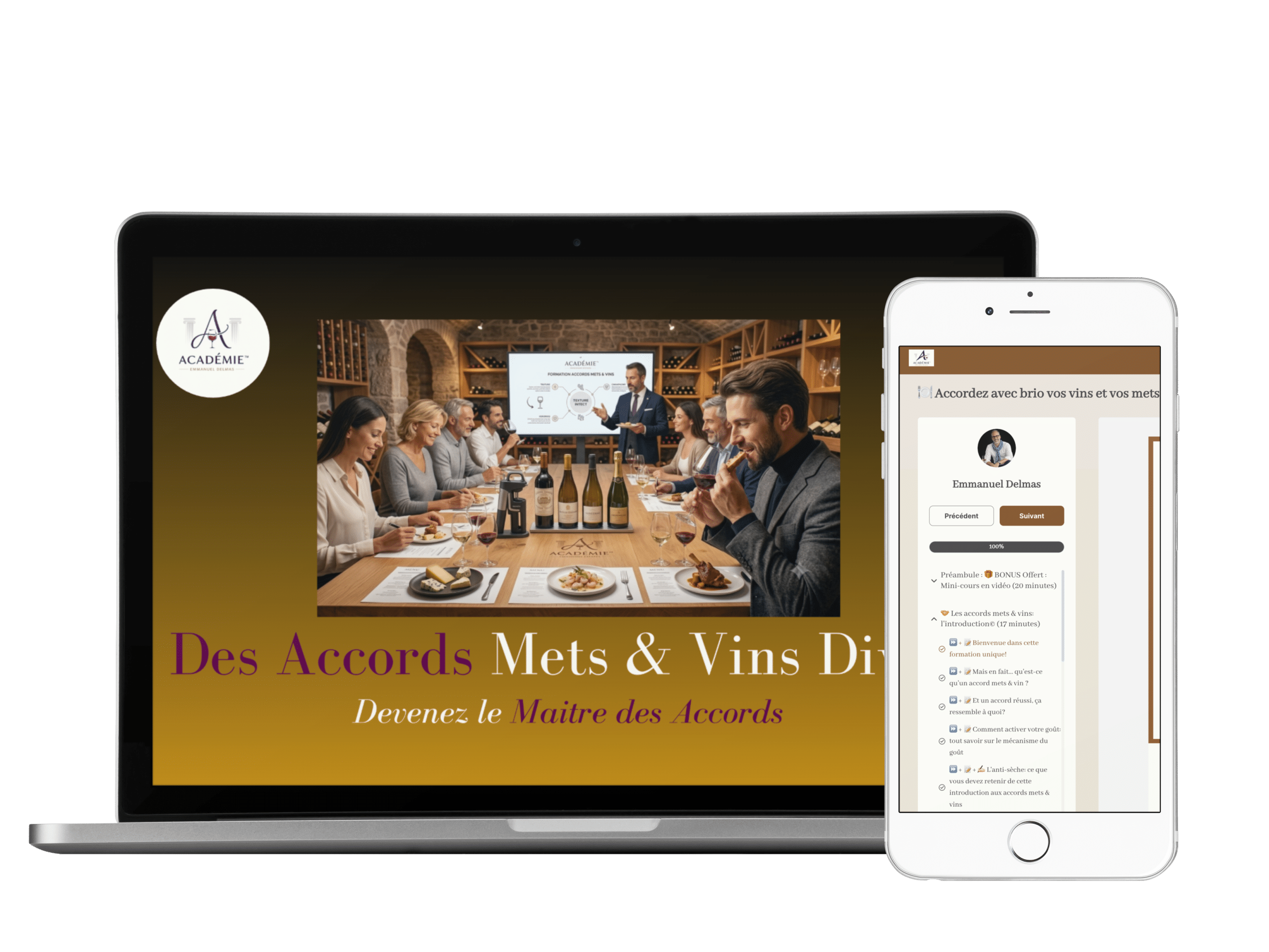 Apprendre le accords mets et vins avec l'Académie d'Emmanuel Delmas