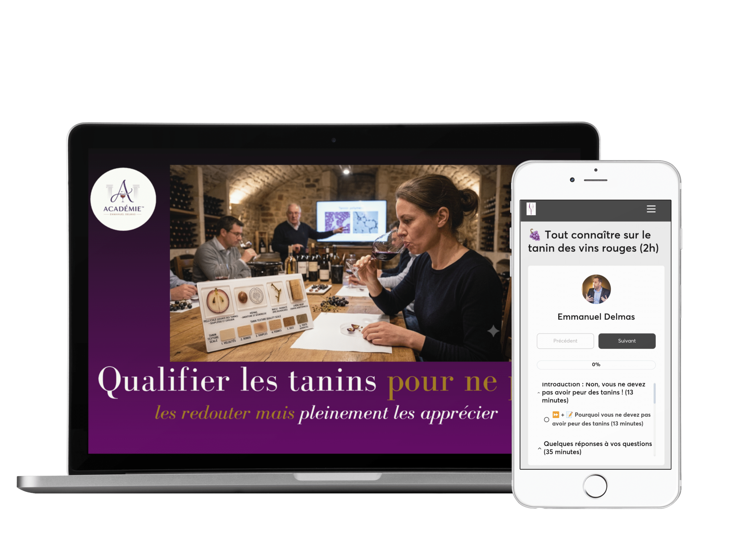 Apprendre à qualifier et quantifier les tanins avec l'Académie Emmanuel Delmas